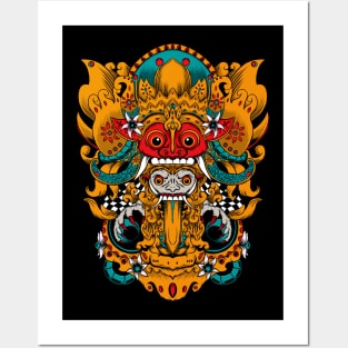 barong and rangda illustration design Posters and Art